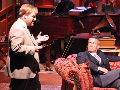 Henry Higgins (Christian Brandjes) and Colonel Pickering (Doug Crane)