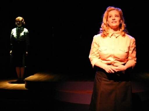 Kathy Weese as Patty (foreground) with Debbie Pappas as Laverne &amp; Kelly Meg Brennan as Maxene.