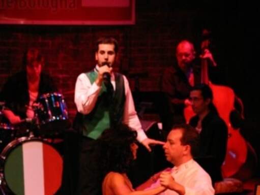 Terry and Gino dance while Ricky serenades.