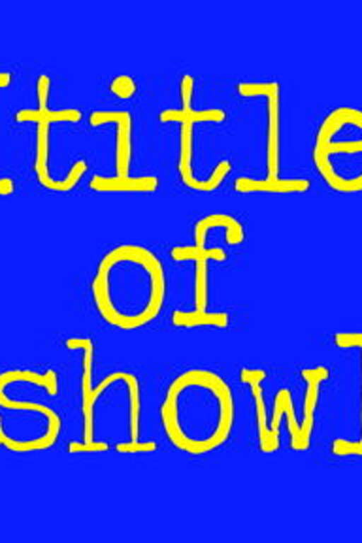 [title of show] Poster