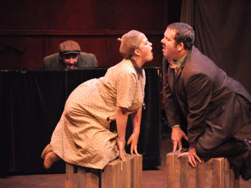 Jenn Stafford and Philip Farugia as Corney and Bumble