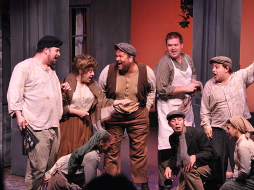 Members of the cast perform WITH A LITTLE BIT OF LUCK