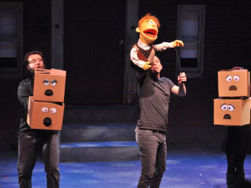 Marc Sacco with Princeton and Jacob Albarella and Maria Droz with Moving Boxes