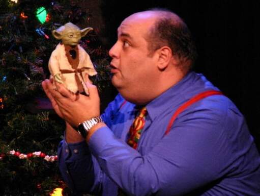 Norman Sham decorates with the help of Yoda