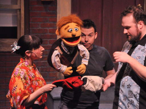 Charmagne Chi (Christmas Eve), Marc Sacco with Princeton and Jeffrey Coyle (Brian)